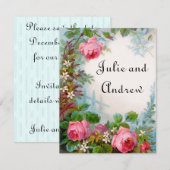 ビクトリア時代の人の保存日付カード セーブザデート (正面/裏面)