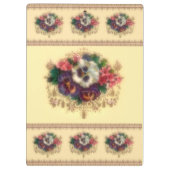 ビクトリア時代の人の"パンジー"のクリップボード金めっきしました クリップボード (裏面)