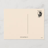 ビクトリア時代の人はメリークリスマスのシルエットを描きます シーズンポストカード (裏面)