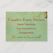 ビクトリア時代の人は渦巻及び（ばちゃばちゃ）跳ねるの標準的な名刺上がりました 名刺 (裏面)