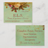 ビクトリア時代の人は渦巻及び（ばちゃばちゃ）跳ねるの標準的な名刺上がりました 名刺 (正面/裏面)