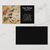 ビクトリア時代の人ばら色のパリは植物のフランスのな鳥の台本を書きます 名刺 (正面/裏面)