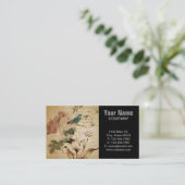 ビクトリア時代の人ばら色のパリは植物のフランスのな鳥の台本を書きます 名刺 (スタンド正面)