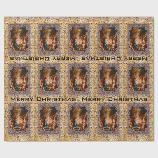 ビクトリア時代の人を救うこと生まれるベビーイエス・キリスト ラッピングペーパー (フラット)