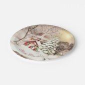 ビクトリア時代の人、ヴィンテージのクリスマス、景色、カスタム ペーパープレート (アングル)