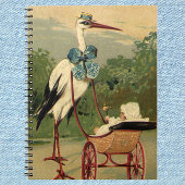 ビクトリア時代の伝統的なコウテイハクチョウと赤ちゃんのベビーカー ノートブック