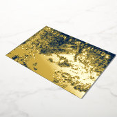 ビクトリア時代の冬の雪景色と鹿 箔シーズンカード (回転した状態)