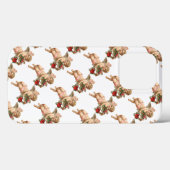 ビクトリア時代の天使が花輪を持つクリスマスのイラスト Case-Mate iPhoneケース (裏面 (横))