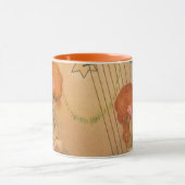 ビクトリア時代の天使のミュージシャン フルート ハープ マグカップ (中央)