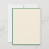 ビクトリア時代の女性とバラの水彩画 カード (裏面)