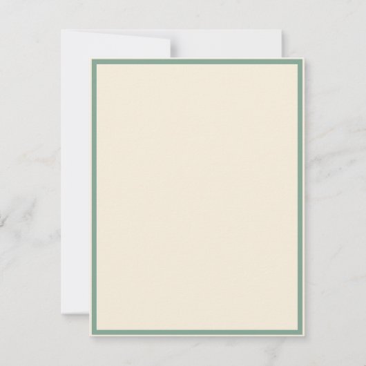 ビクトリア時代の女性とバラの水彩画 カード (裏面)