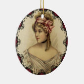 ビクトリア時代の女性 ビンテージ クリスマス オーナメント (右)