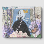 ビクトリア時代の女性 花のファンシーなドレス ゲストブック (裏面)