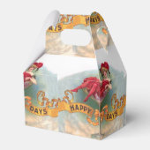 ビクトリア時代の女性 赤いシャンパン 喜び フェイバーボックス (裏面サイド)