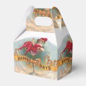 ビクトリア時代の女性 赤いシャンパン 幸せそう フェイバーボックス (正面サイド)