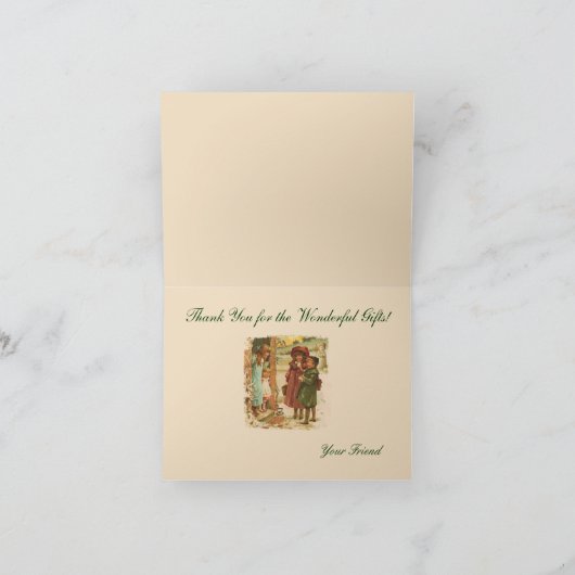 ビクトリア時代の子供たちの感謝カード サンキューカード