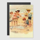 ビクトリア時代の子供たち　海辺にて　美術 (正面/裏面)