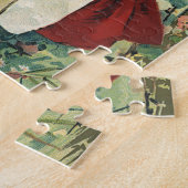 ビクトリア時代の子供、牧場でラッパを吹く少女 ジグソーパズル (側面)