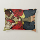 ビクトリア時代の幸せなゲイなダンスベア アクセントクッション (裏面)