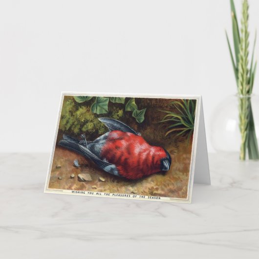 ビクトリア時代の死んだ鳥のクリスマスカード シーズンカード (正面)