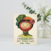 ビクトリア時代の泣く玉ねぎのポストカード ポストカード (スタンド正面)