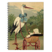ビクトリア時代の白鳥と赤ちゃんのベビーカー ノートブック (正面)