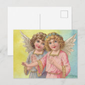 ビクトリア時代の美しい天使の羽 ポストカード (正面/裏面)