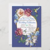 ビクトリア時代の花の水彩招待状 招待状 (正面)