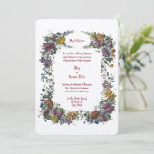 ビクトリア時代の花の装飾枠 招待状 (スタンド正面)