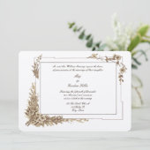 ビクトリア時代の花卉植物芸術フレーム ウェディング 招待状 (スタンド正面)