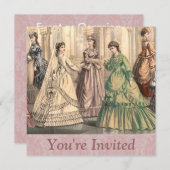 ビクトリア時代の花嫁と従者たち 招待状 (正面/裏面)