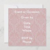 ビクトリア時代の花嫁と従者たち 招待状 (裏面)