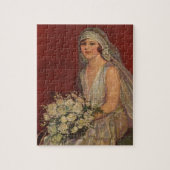 ビクトリア時代の花嫁の肖像画, ヴィンテージウェディング ジグソーパズル (縦)