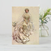 ビクトリア時代の花嫁、クラシックな結婚式の肖像画 (スタンド正面)