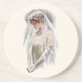 ビクトリア時代の花嫁 ハリソン・フィッシャーによる聖書を持つ コースター