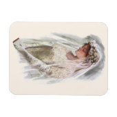 ビクトリア時代の花嫁 ハリソン・フィッシャーによる聖書を持つ マグネット (横)