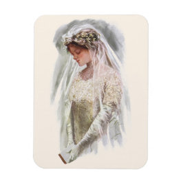 ビクトリア時代の花嫁 ハリソン・フィッシャーによる聖書を持つ マグネット