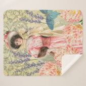 ビクトリア時代の華麗な女性レジー シェルパブランケット (正面(横))