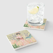 ビクトリア時代の華麗な女性レジー ストーンコースター (横)