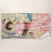 ビクトリア時代の華麗な女性レジー ビーチタオル (正面)