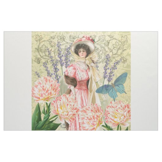 ビクトリア時代の華麗な女性レジー ファブリック (ヤード)