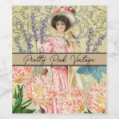 ビクトリア時代の華麗な女性レジー ワインラベル (シングルラベル)