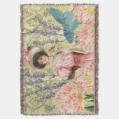 ビクトリア時代の華麗な女性　レジデンシー スローブランケット (正面縦)