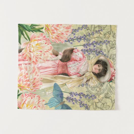 ビクトリア時代の華麗な女性　レジデンシー タペストリー (正面(横))