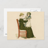 ビクトリア時代の赤ちゃん グリーンウェイ マザー ポストカード (正面/裏面)