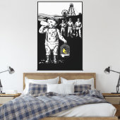 ビクトリア時代の赤ちゃん　面白い炭鉱夫テーマ キャンバスプリント (インサイチュ (寝室))