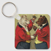 ビクトリア時代の陽気でゲイなダンシングベア キーホルダー (正面)