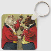 ビクトリア時代の陽気でゲイなダンシングベア キーホルダー (裏面)