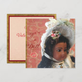 ビクトリア時代の黒い人形のグリーティングカード シーズンカード (正面/裏面)