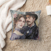 ビクトリア朝のカップル クッション (ブランケット)